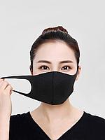 Модная многоразовая моющая маска многослойная черная, оптом и в розницу