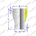 Переход Моно-Термо (430, t0,5/430, t0,5) d120-d120 / D200 L250 (РАСТРУБ), фото 3