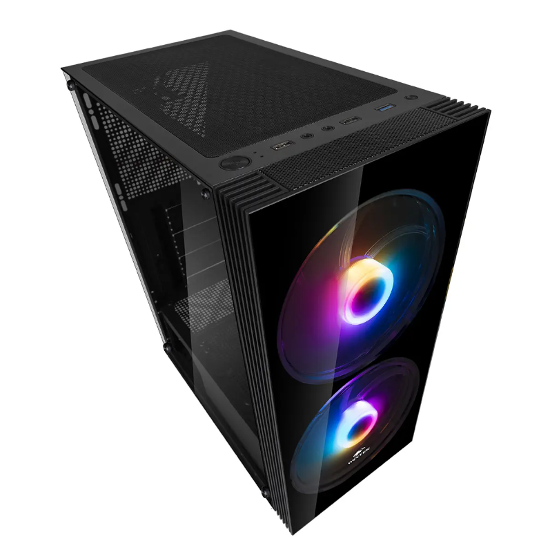 Корпус Wintek Spider F510 TG, ATX/Micro ATX, USB 1*3.0/2*2.0, HD-Audio+Mic, 0,5 mm, 2*18cm ARGB fan (ASUS Aura - фото 2 - id-p82671197