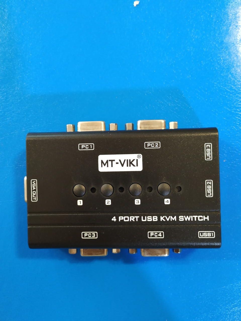 Mt-Viki  4 Port USB 2.0 KVM- Switch переключатель к с 4 Usb KVM-кабелями, Алматы