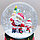 Музыкальный снежный шар большой "Дед Мороз и Снеговик", 16см. 2051А, фото 3