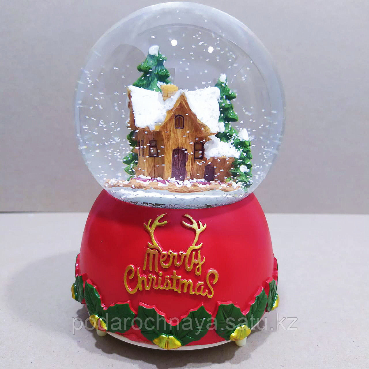 Музыкальный снежный шар "Merry Christmas", 12см. 1923B