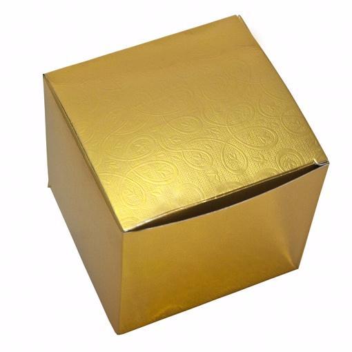 Подарочная коробка для кружки "Цвет золото" (100х100х105мм)