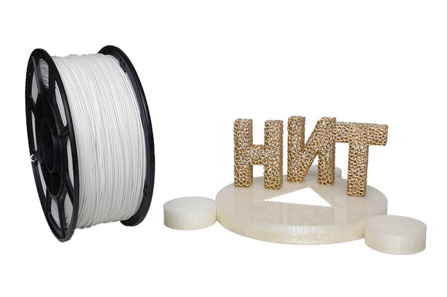 Пластик для 3D печати "НИТ", Petg лунно-белый 1 кг., фото 2