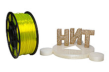 Пластик для 3D печати "НИТ", Petg желтый 1 кг.