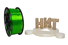 Пластик для 3D печати "НИТ", Petg флуоресцентный зеленый прозрачный 1 кг.