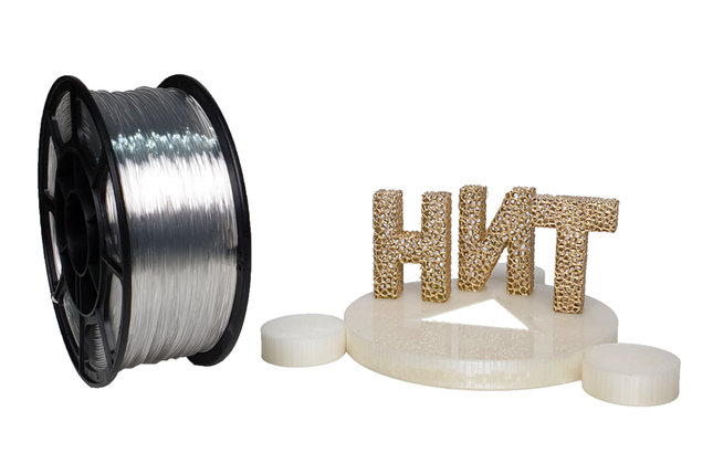 Пластик для 3D печати "НИТ", Petg прозрачно-натуральный 1 кг., фото 2