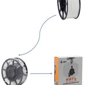 Пластик для 3D печати "НИТ", PLA белый 1 кг., фото 2