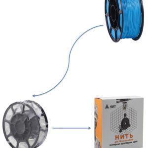 Пластик для 3D печати "НИТ", PLA голубой 1 кг., фото 2