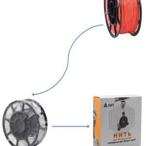 Пластик для 3D печати "НИТ", PLA оранжевый 1 кг., фото 2