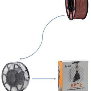 Пластик для 3D печати "НИТ", PLA транспортный пурпурный 1 кг., фото 2