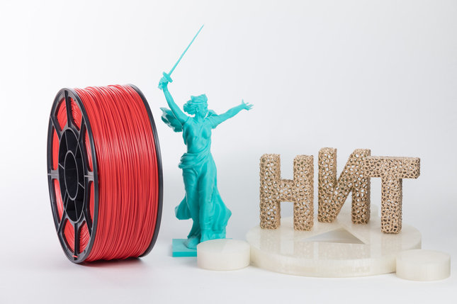 Пластик для 3D печати "НИТ", ABS Красный 1 кг., фото 2