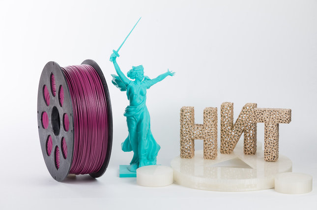 Пластик для 3D печати "НИТ", ABS Перламутрово-пурпурный 1 кг., фото 2