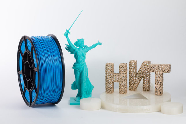 Пластик для 3D печати "НИТ", ABS Синий 1 кг., фото 2