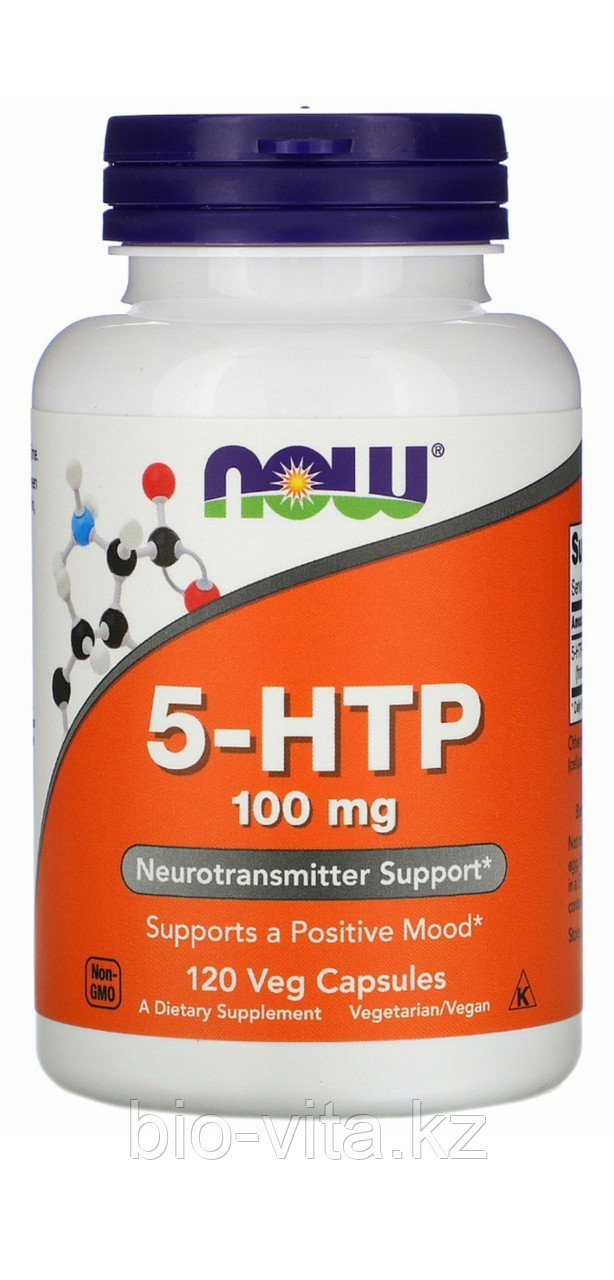 5 HTP Триптофан  (усиленный)100 мг, 120 капсул. Гриффония Now Foods  (растительного происхождения)