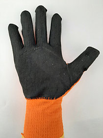Плотные прорезиненные перчатки 300#, оранжевые