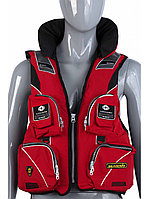 Жилет спасательный SEANOVO SJ11, красный, накладные карманы, размер XXXXL (60+)