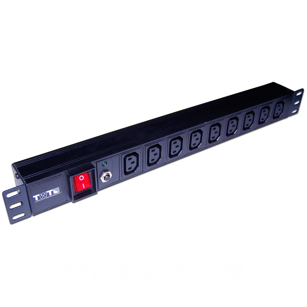 Блок розеток 19" 9 шт. C13, 10A 250V, без шнура питания