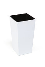 Горшок Finezja Lamela 400x400 - белый с вкладышем