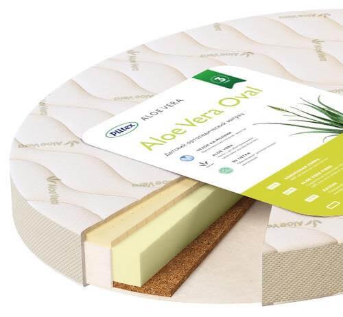 Матрац детский Plitex Aloe Vera Oval AB-18/4 125x75