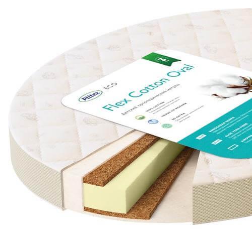Матрац детский Plitex Flex Cotton Oval ФК-01/4 125x75