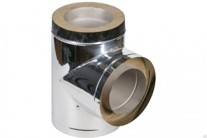 Тройник Термо (430, t0,5 / 430, t0,5) 90 гр. dтр.150 /Dтр. 210- dвр.150/Dвр.210 L390 (РАСТРУБ), фото 1