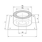 Потолочная разделка Термо тип 1 (ОЦ, t0,5 / 430,t0.5) d150+7 / Dнар350/Dвн290. А510хВ5100, L300, фото 2