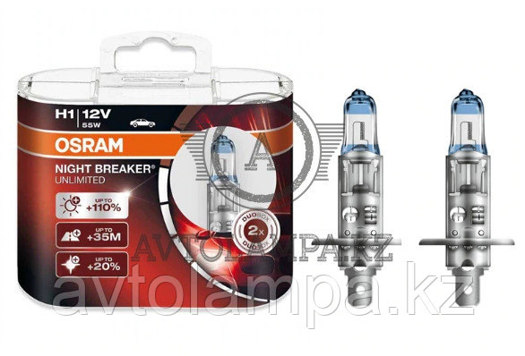 64150NBU-HCB Лампа "+110%" света H1 NIGHT BREAKER UNLIMITED уп.2шт