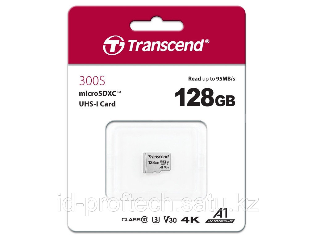 Карта памяти MicroSD 128GB Class 10 U3 Transcend TS128GUSD300S - фото 1 - id-p82986071
