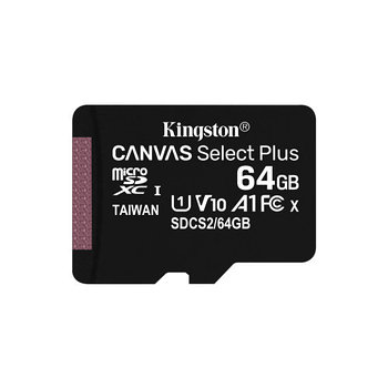 Карта памяти Kingston 64GB microSDXC Canvas Select Plus 100R A1 C10 Single Pack w-o Adapter, SDCS2-64GBSP