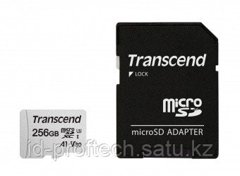 Карта памяти MicroSD 256GB Class 10 U3 A1 Transcend TS256GUSD300S-A - фото 1 - id-p82986116