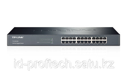 Коммутатор GbE 24-портовый Tp-Link TL-SG1024 24-port Gigabit Switch, 1U 19-дюймов, стоечный, металический - фото 1 - id-p82988284