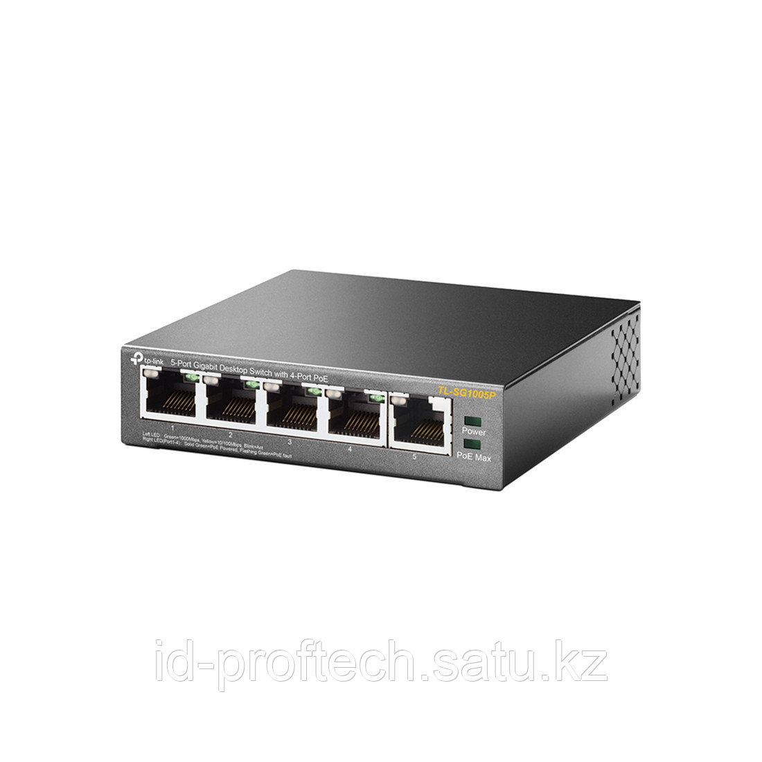 Коммутатор GbE PoE 5-портовый Tp-Link TL-SG1005P 5 GbE портов из которых 4 порта с поддержкой PoE (Port1-