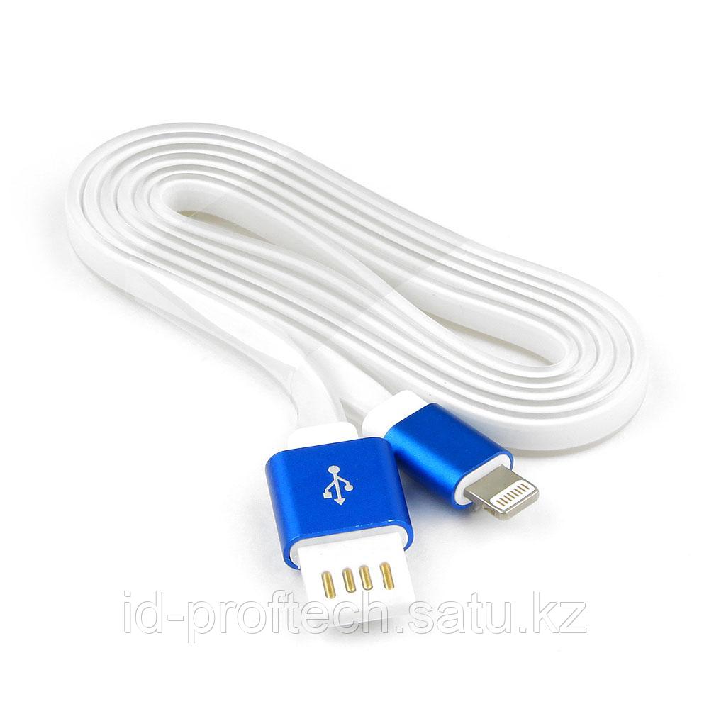 Кабель USB 2.0 Cablexpert CC-ApUSBb1m, AM-Lightning 8P, 1м, мульт-раз USB A, силикоy шнур, раз синий