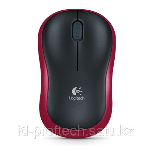 Мышь беспроводная Logitech M185 Red (красная, оптическая, 1000dpi, 2.4 GHz-USB-ресивер)