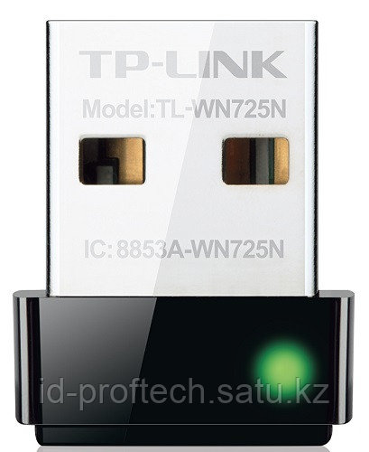 Сетевой адаптер беспроводной USB 150M Tp-Link TL-WN725N(RU) 150Mbit Wireless N Nano USB adapter, Realtek, QSS - фото 1 - id-p82988664