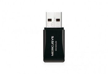 Сетевой адаптер беспроводной USB 300M Mercusys MW300UM(EU)  300Mbps Mini Wireless N USB adapter, 2T2R, 2.4GHz,