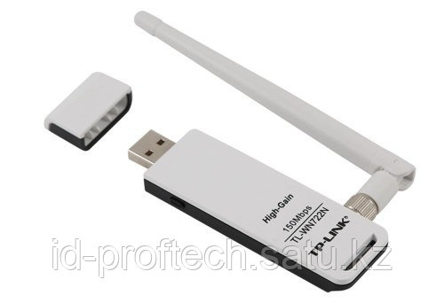 Сетевой адаптер беспроводной USB 150M Tp-Link TL-WN722N(RU) Lite-N Wireless High Gain USB adapter, Atheros,