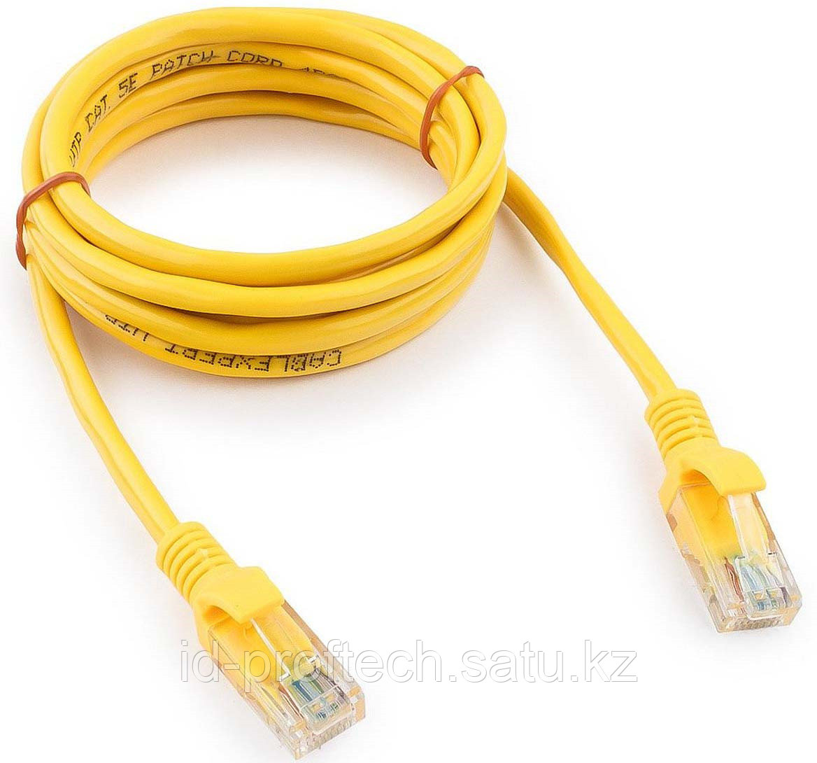 Патч-корд UTP Cablexpert PP12-2M-Y кат.5e, 2м, литой, многожильный (жёлтый)