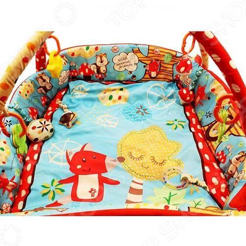 Развивающий коврик Roxy Kids Лисичка и ее друзья с бортиками