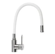 ZERIX LR4898-3 Смеситель для кухни с силиконовым изливом (Цвет белый) (10 шт/ящ)