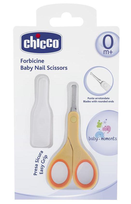 Chicco: Детские ножнички с закругленными концами оранжевые