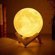 Светильник-ночник «Луна» 3D Moon RGB Lamp с сенсорным управлением на деревянной подставке, фото 4
