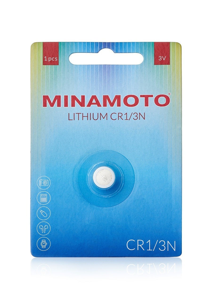 Батарейка литиевая MINAMOTO CR1/3N (CR11108, DL1/3N, 2L76) 3В