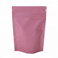 Пакет дой-пак металлизированный розовый матовый с замком zip-lock