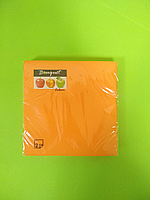 Салфетки бумажные однотонные оранжевые