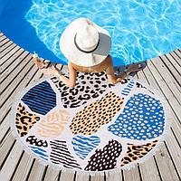 Полотенце пляжное Этель «Леопард», d 150см, фото 1