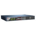 HiLook NS-0318P-130 16 Fast Ethernet порттары бар басқарылмайтын PoE қосқышы