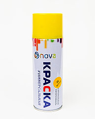 Аэрозольная краска Nova, 450 мл., универсальная, желтый
