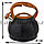Чайник для кипячения воды со свистком эмалированный с подарочной сумкой в комплекте Kettle A-756F коричневый, фото 2